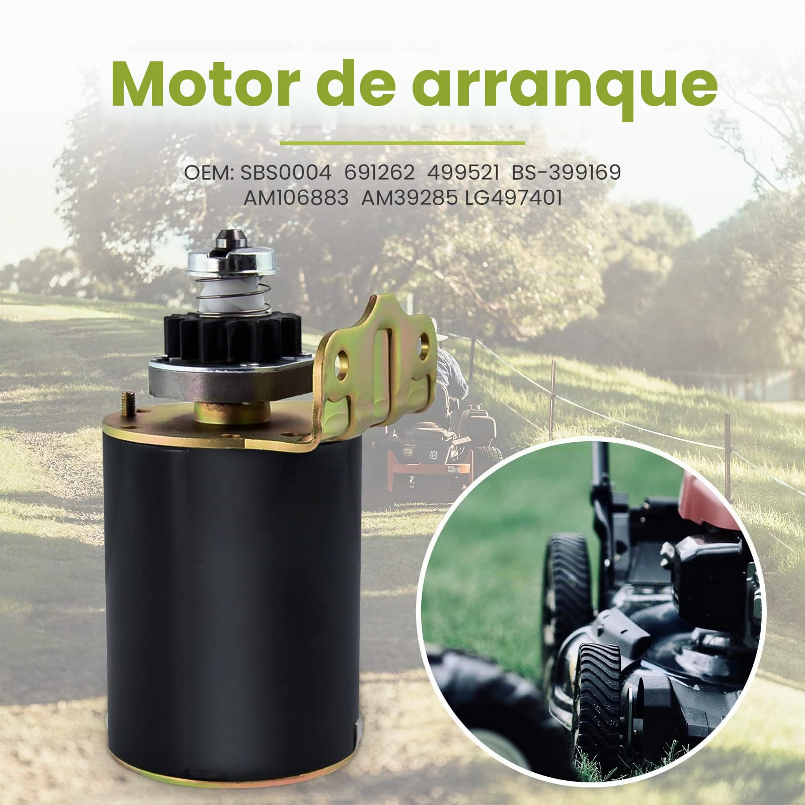 maXpeedingrods Motor de Arranque, 12V Motor de Marcha para 8 a 16 HP 11-17, Sustituye a Cortacésped con Conductor, Compatible con 497595 693054 494990 394805 499521, Inicio Rápido y Instalación Fácil | 12V Sustituye a Cortacésped con Conductor, Compatible