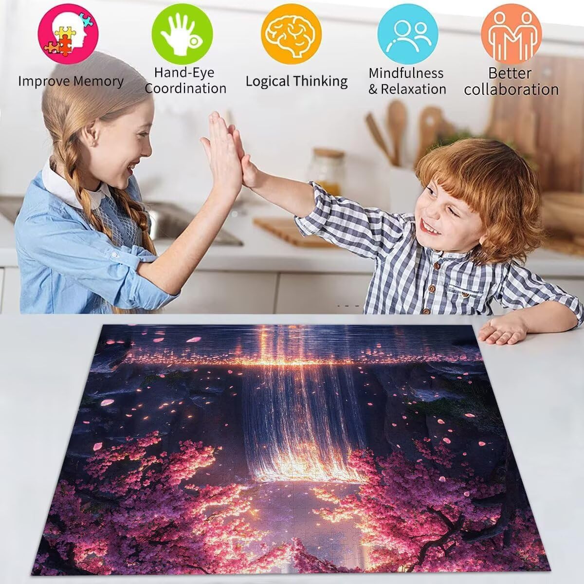 Puzzle Erwachsene 2000 Teile Fallen Blume Educa Jigsaw für Kinder ab 8 Jahren Mädchen Jungen, Erwachsene Impossible Klassische Puzzles Schwer, Anspruchsvoll Spielspaß, Als Geschenke 70x99cm t-854