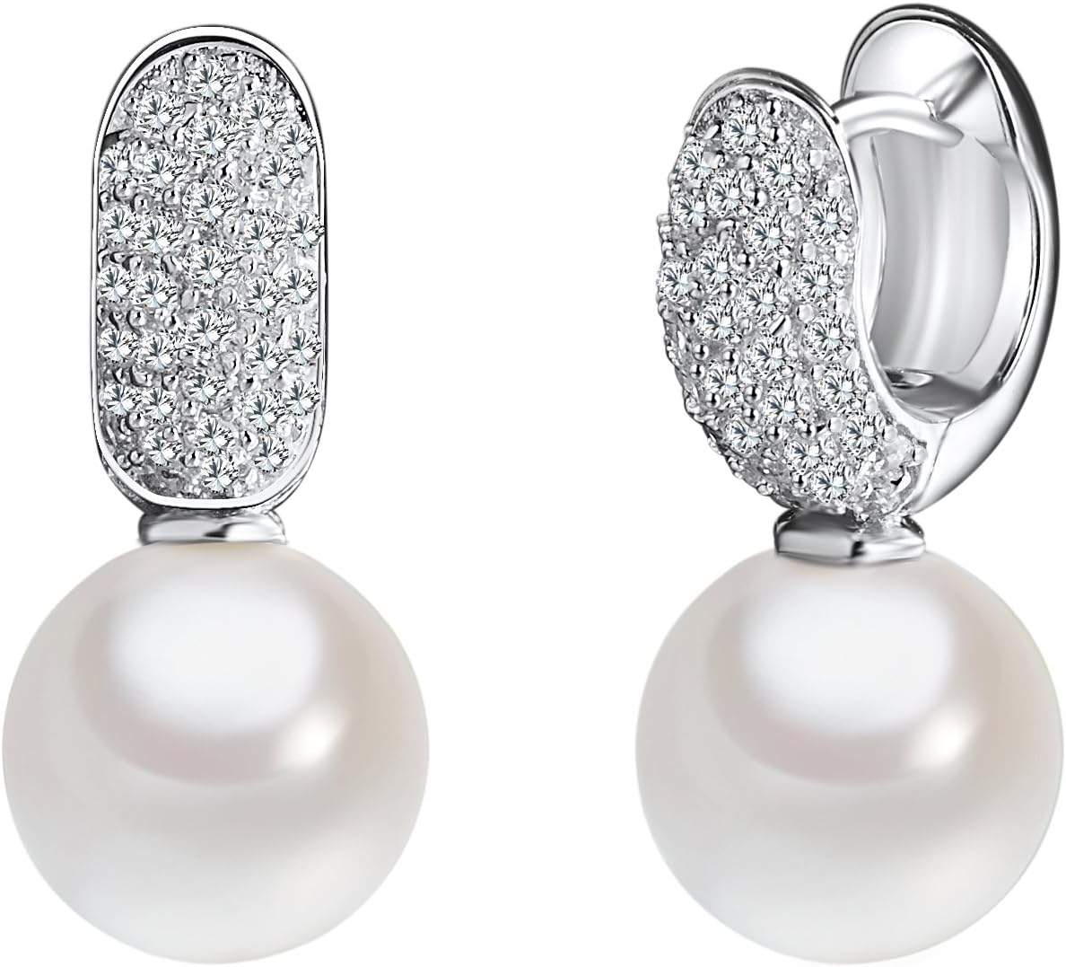 Pearlove, Orecchini Da Donna In Argento Sterling 925, Ipoallergenici, Con Perle D'acqua Dolce, Idea Regalo Per Donne Con Scatola - Foto 2