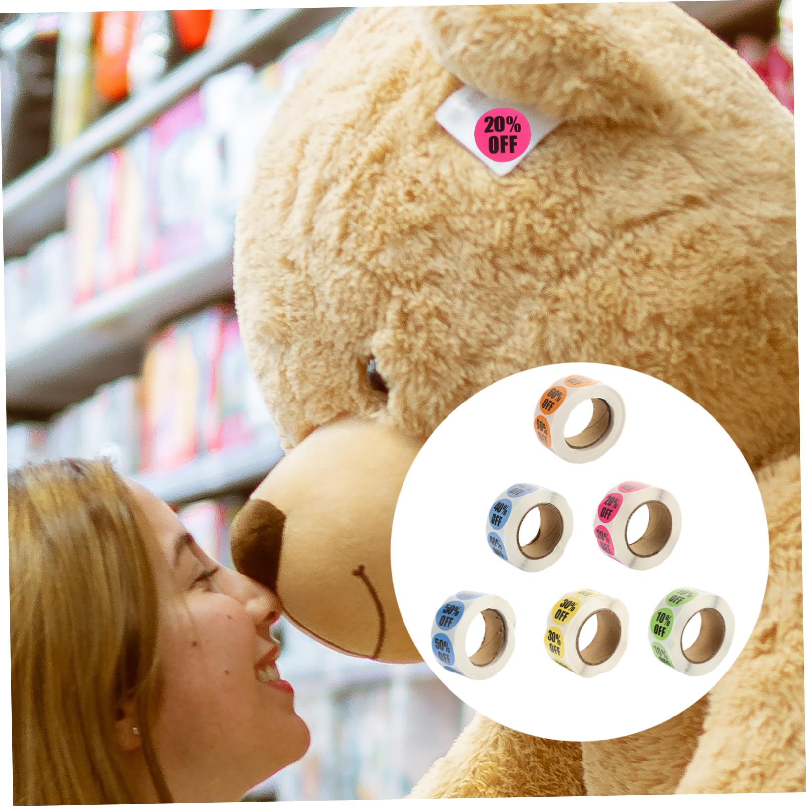 Housoutil 30 Adesivi Etichette Autoadesive per Negozi Retail Supermercati e Mercatini Resistenti e Facili Applicare