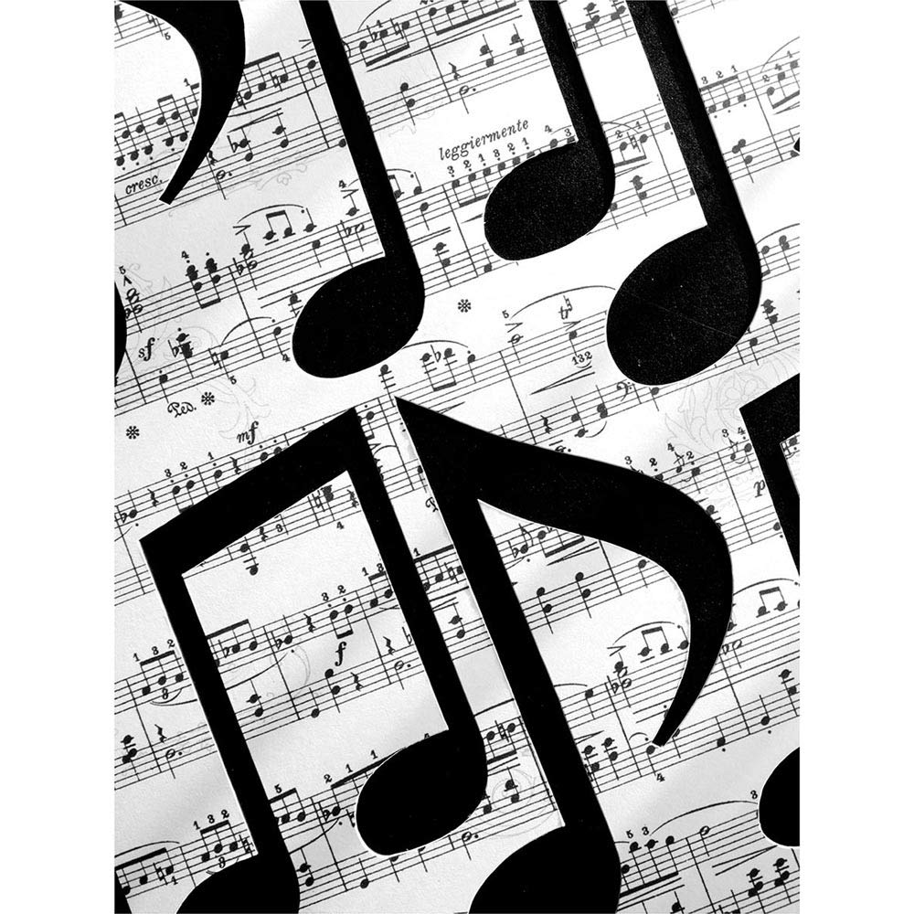 Wee Blue Coo Musical Notes Sheet Music Art Print Poster Wall Decor 12X16 Inch
