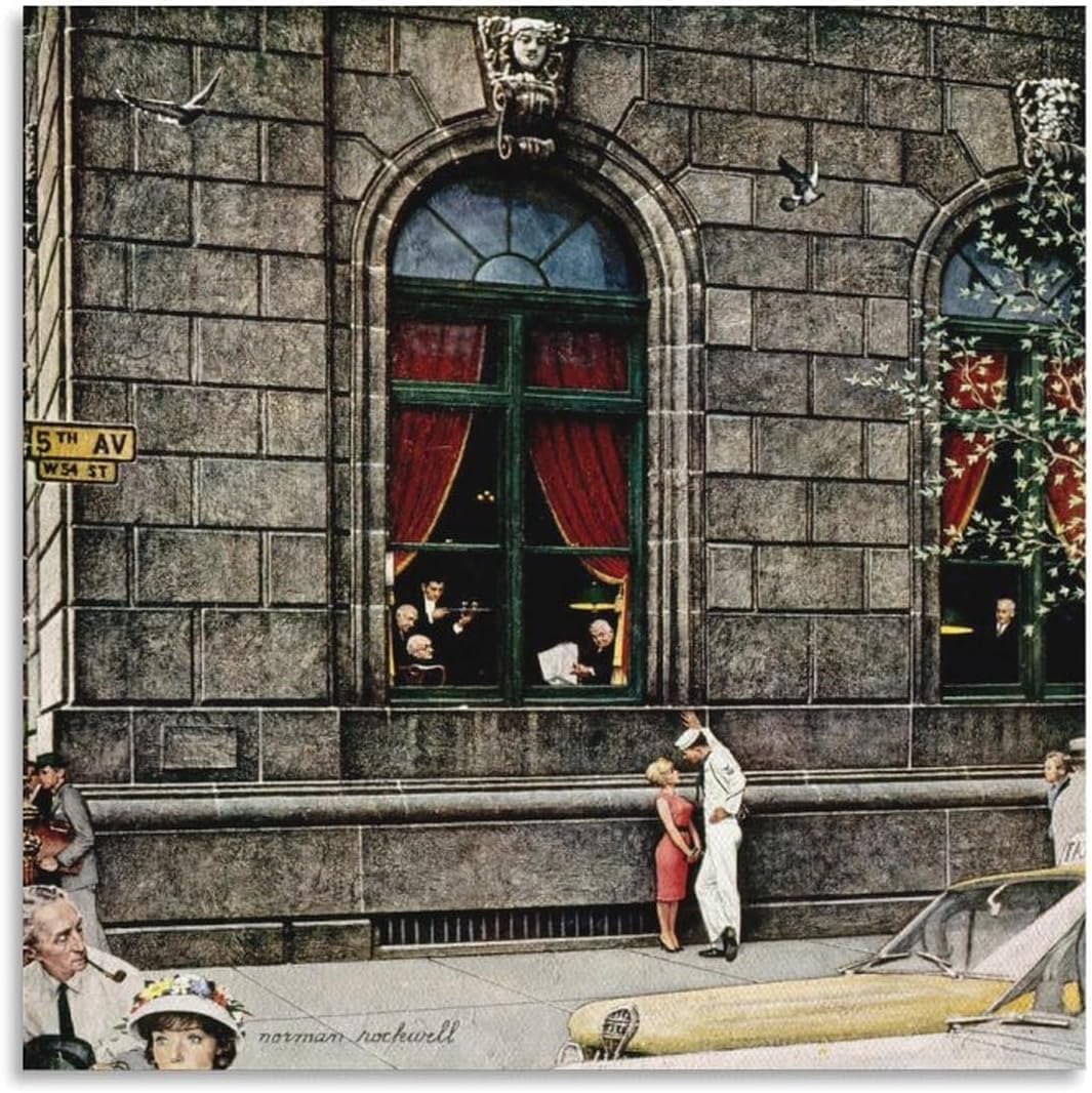 Amazon.co.jp: 有名なノーマン・ロックウェルのポスター大学クラブの