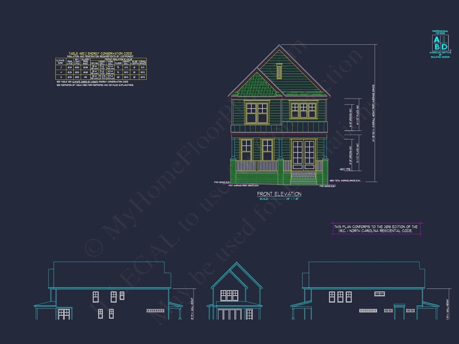 19-1745 HOUSE PLAN - Modern Craftsman House Plan with 2 Floors and Unique Features