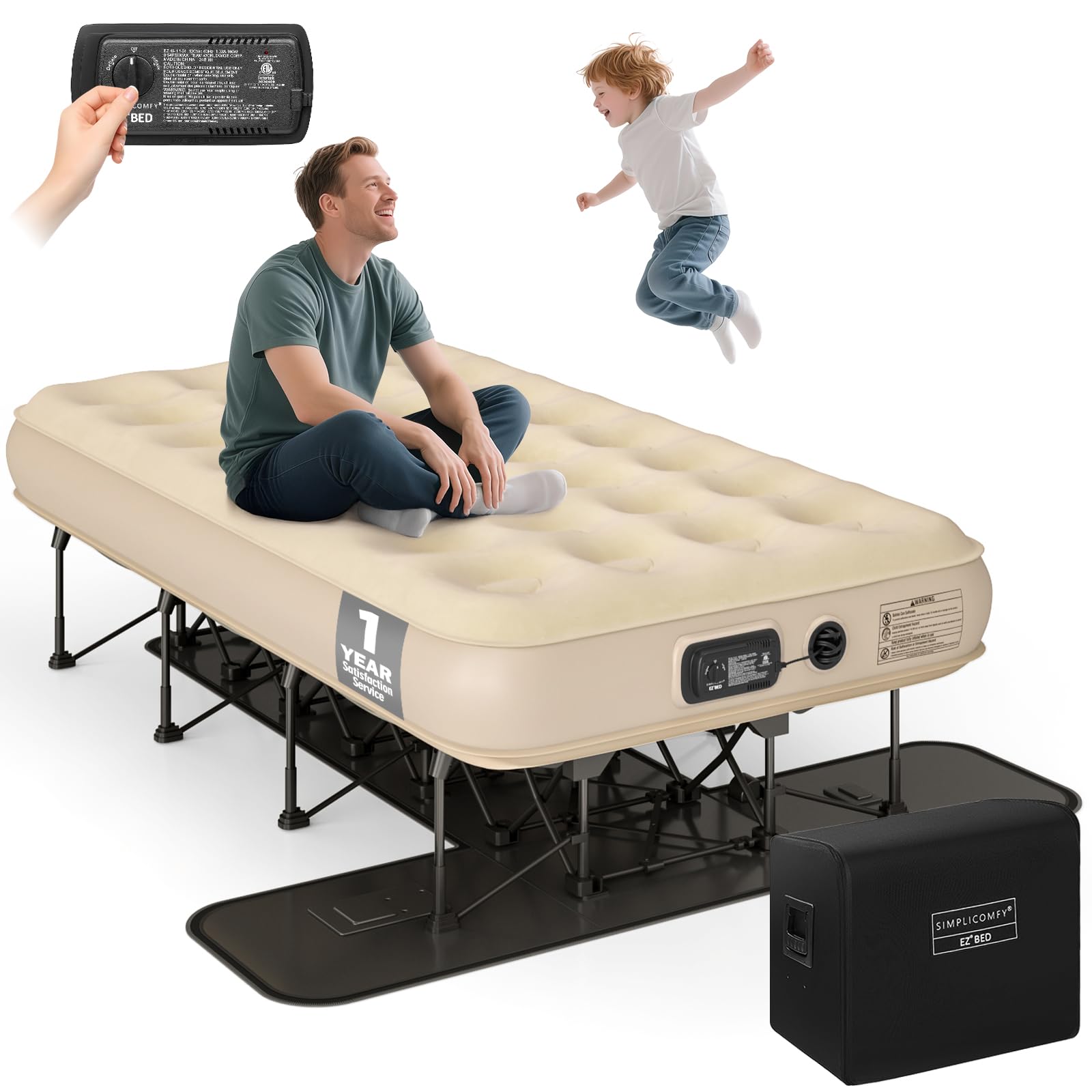 Amazon.com: Simpli Comfy EZ Bed Twin Self-Inflating Air Mattress