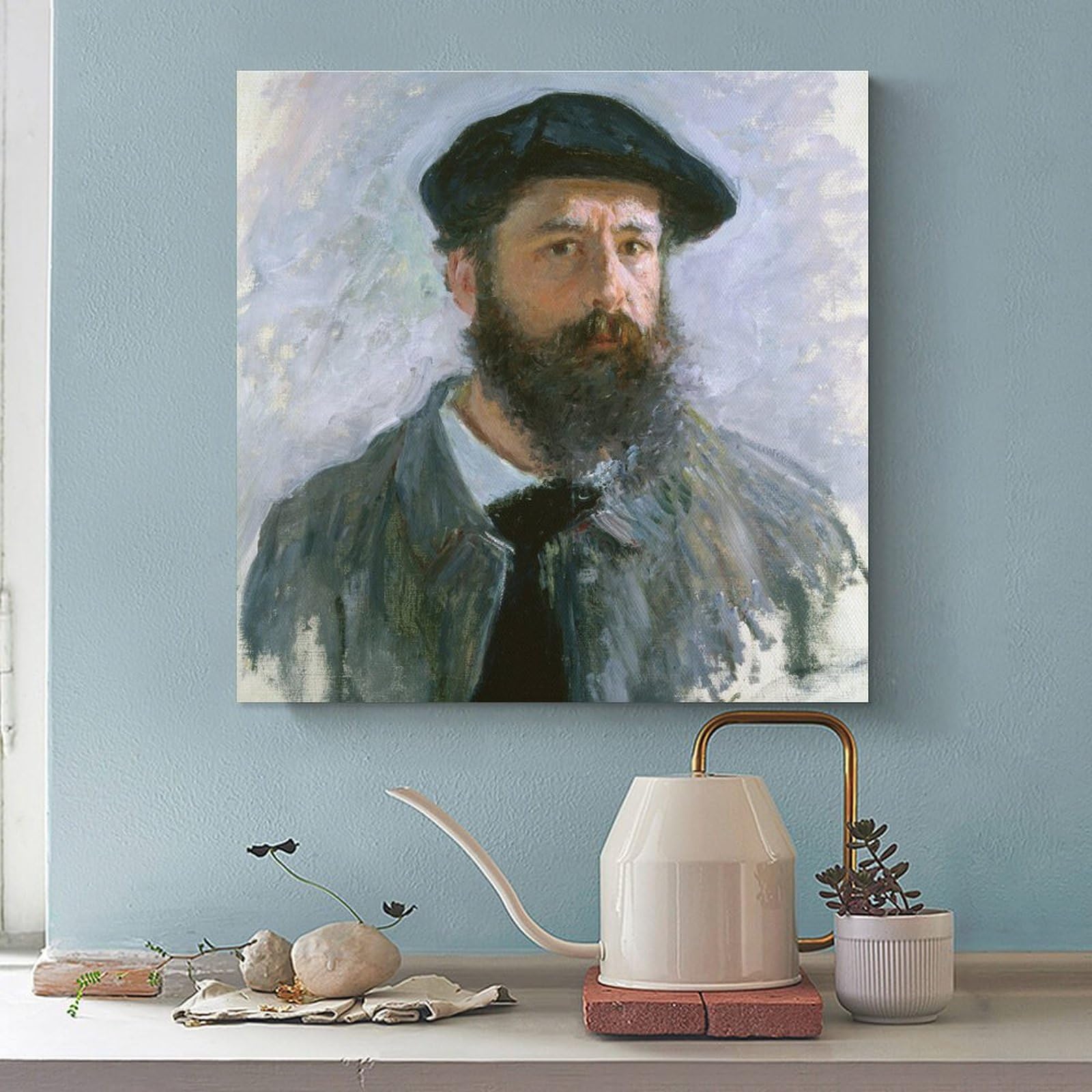 Amazon.co.jp: クロード・モネ作「ベレー帽をかぶった自画像、1886年