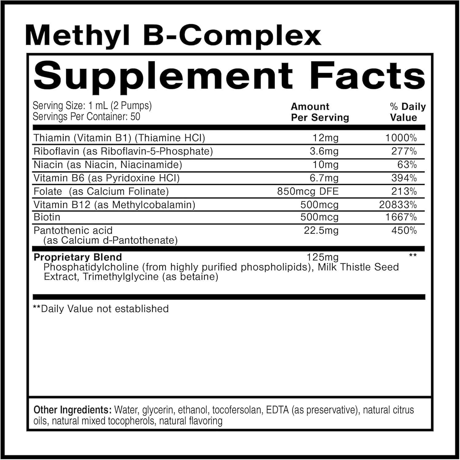 Quicksilver Scientific Methyl B Complex, Vitamin B6, B12, B1, 50 ml — Amazon image 2