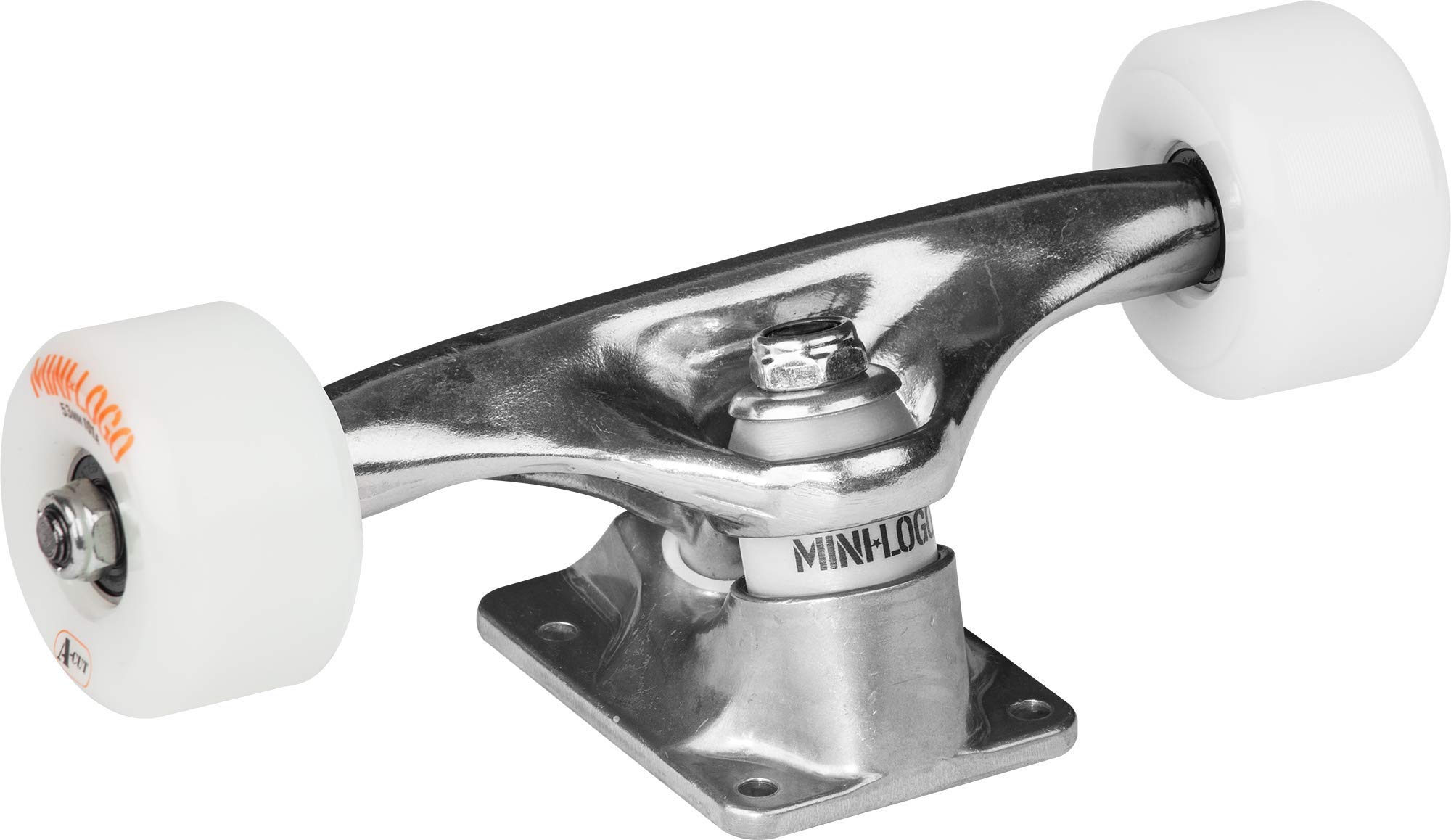 Mini Logo Camiones Raw unisex de 8.4 pulgadas + ruedas Wht de 53 mm x 101a, rodamientos ML, (bujes medianos 94a)