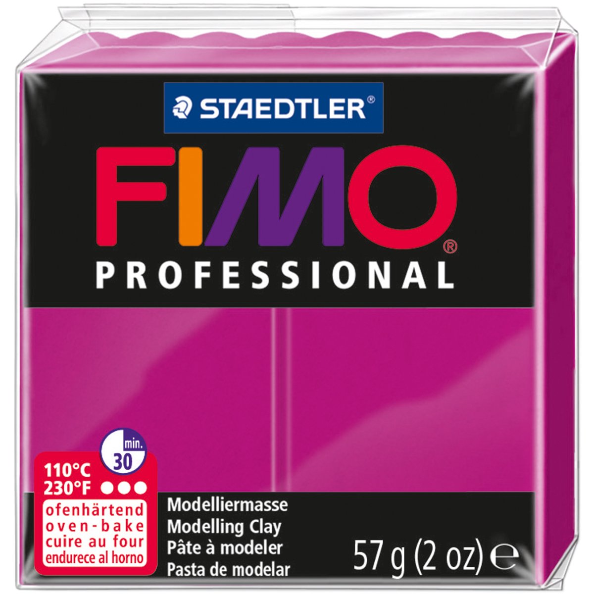 STAEDTLERFimo Professional Soft Polymer Clay, 2 oz, True Magenta by Staedtler