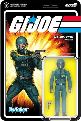 Miniatura 1 de Super7 G.I. Joe G.I. Joe Pilot - Figura de acción G.I. Joe de 3.75 pulgadas con accesorio, coleccionables clásicos de dibujos animados y juguetes