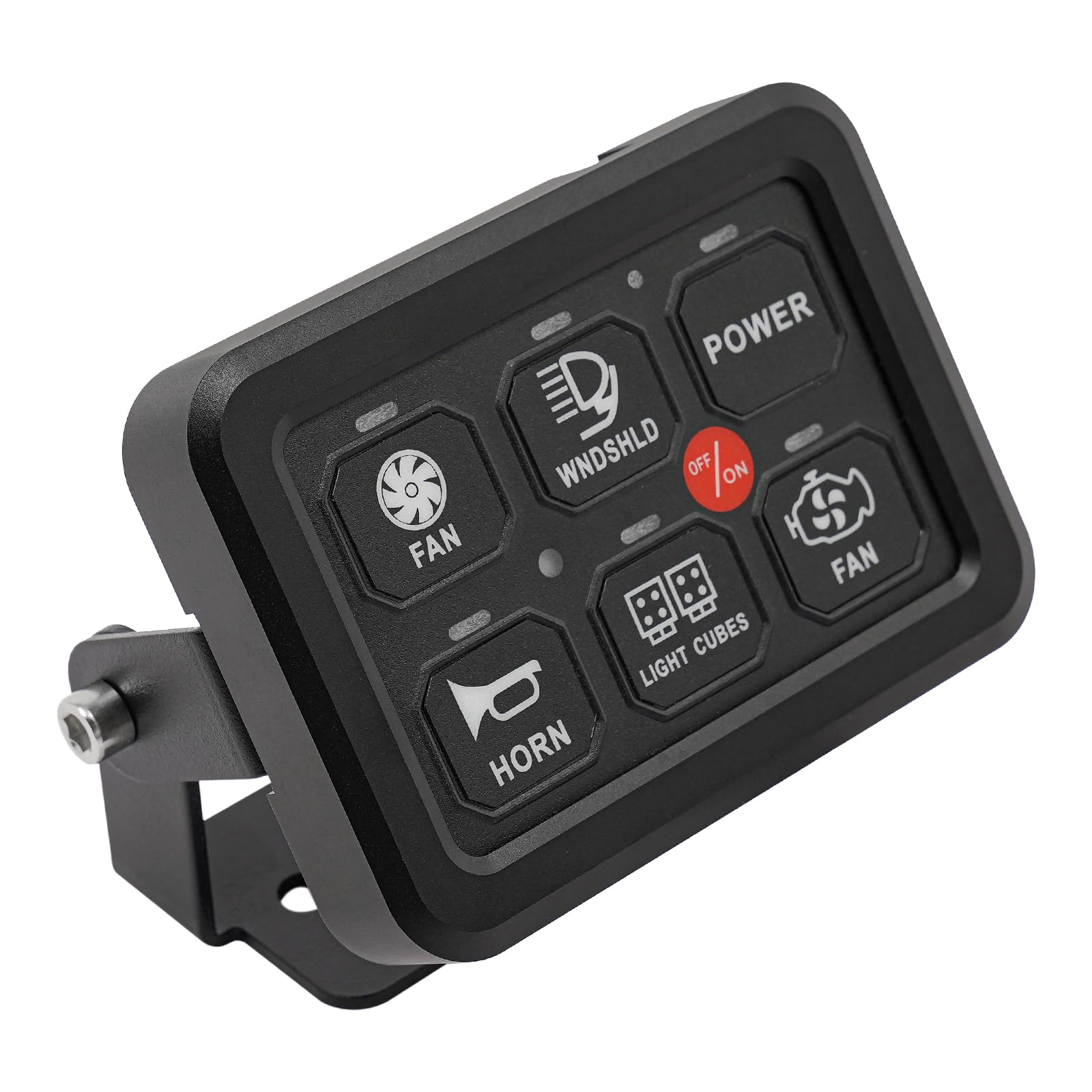 6 Gang Schalter Panel Kit 9-30V Relais mit Dimmbar-LED-Licht Schaltpanel für Elektrofahrzeug Boot Wohnmobil Wohnwagen LKW KFZ Yacht 6 Taste Universal Schalttafel (Grün Licht)