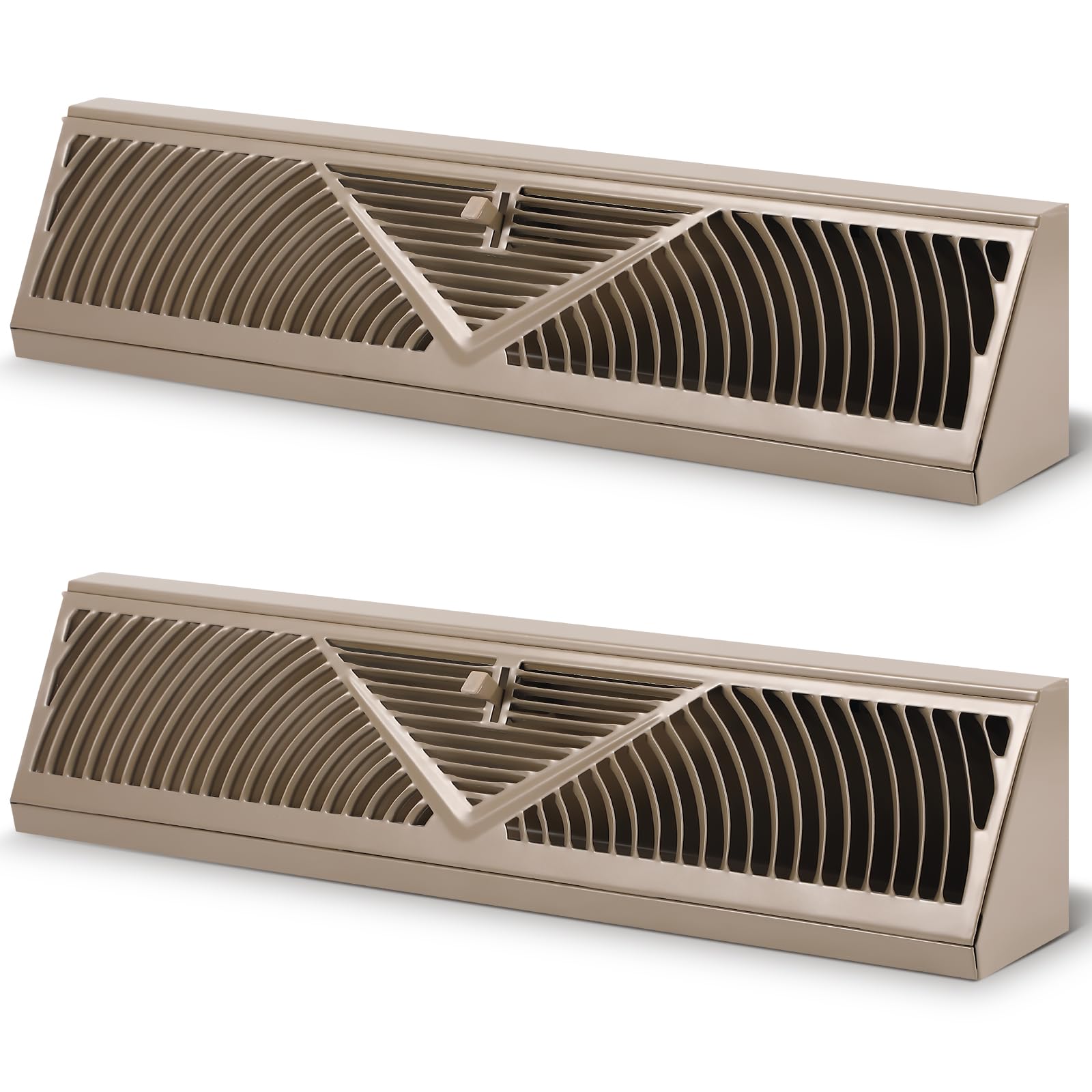 Yaocom 2 Pack Baseboard Register Vent 24 Inch Duct Opening Size