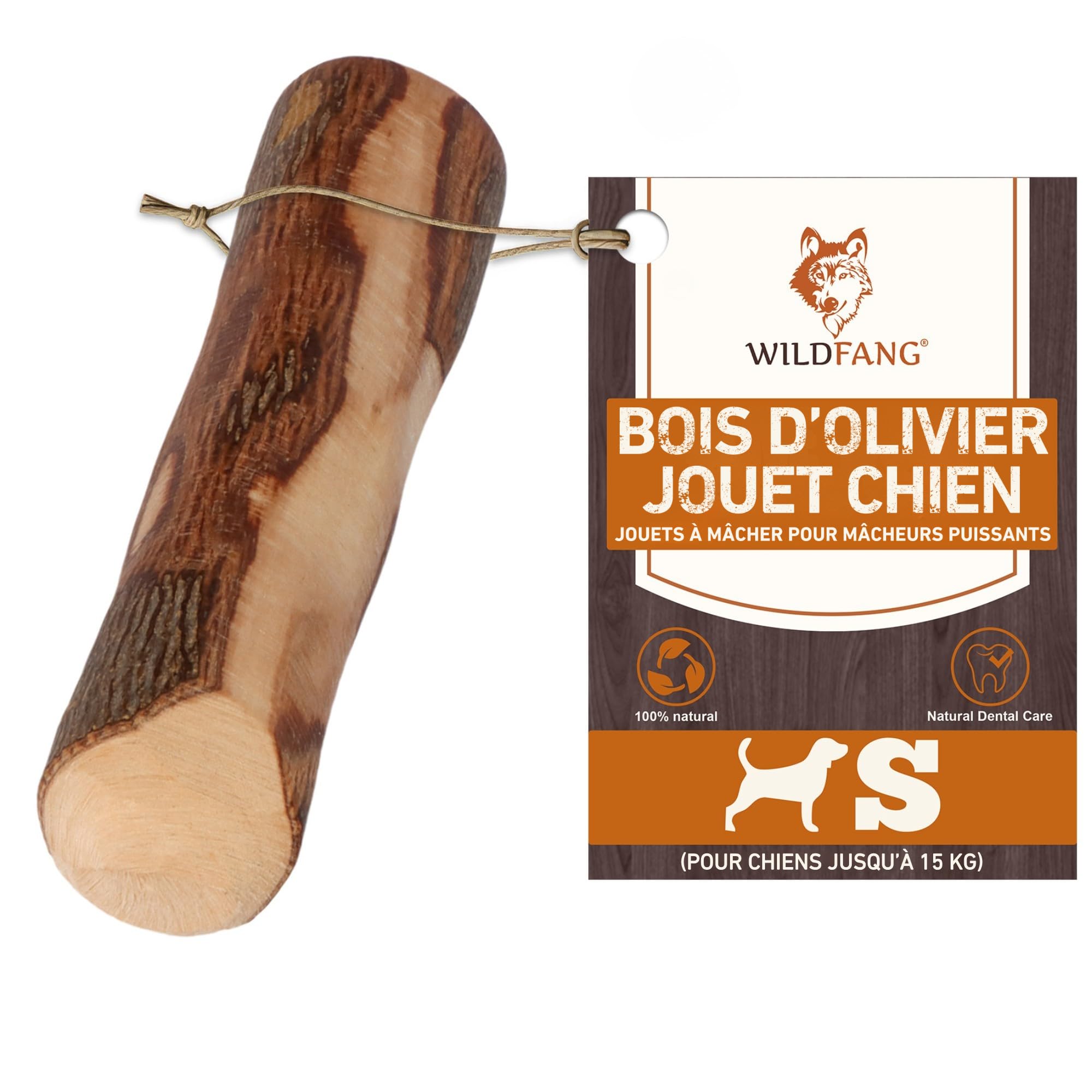 Wildfang® Olive Wood Chew Sticks for Dogs – Durable Chew Toys, Size S