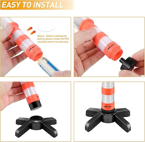 Miniatura 5 de Nilight Kit de emergencia LED para automóvil, base magnética, soporte desmontable, funda de almacenamiento sólida, uso para faros de coche, camión,