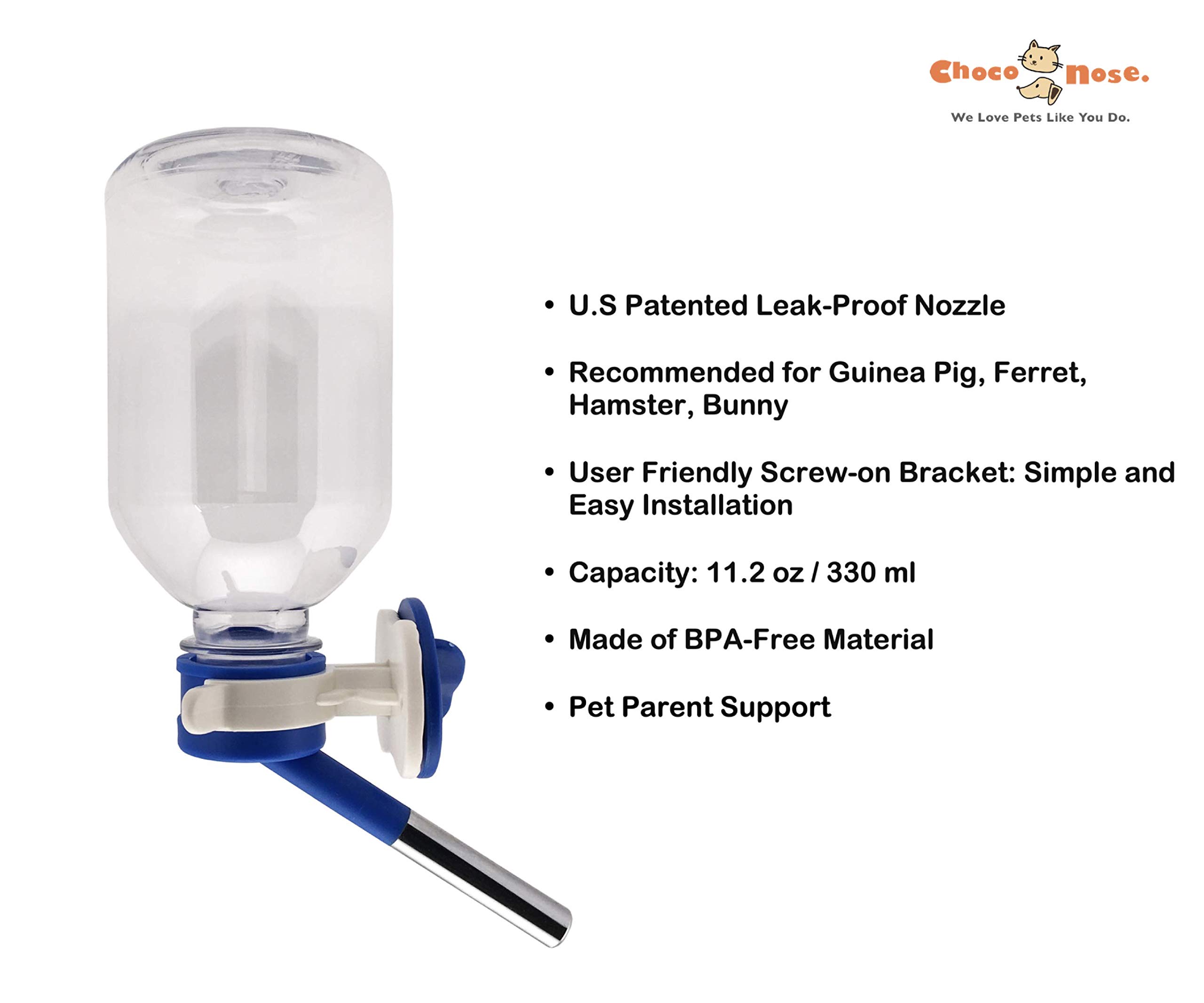Buy Choco Nose Patented NoDrip Water Bottle/Feeder for Guinea Pigs/Hamsters/Bunnies/Ferrets