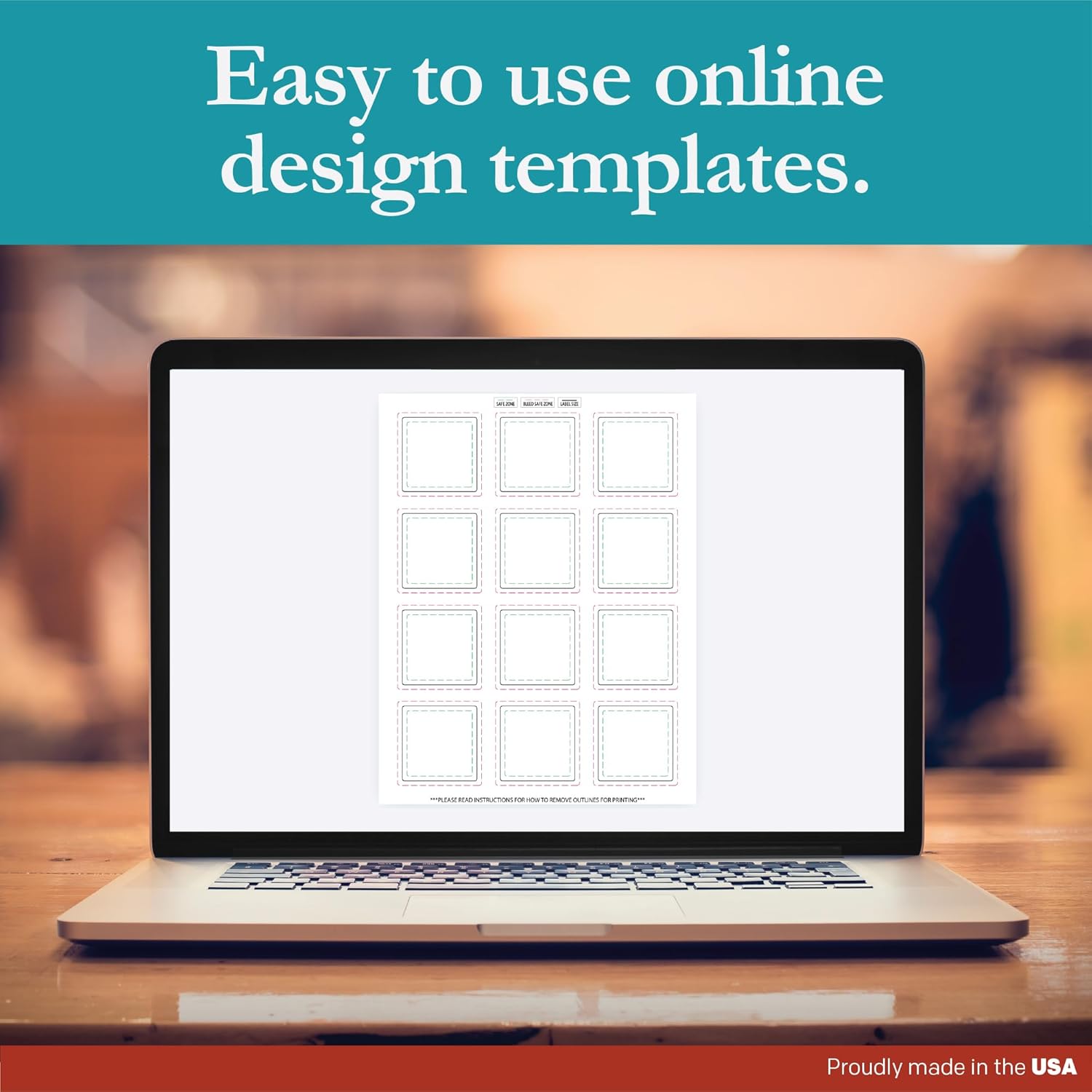 Premium Label Supply White Sticker Square Labels with Bleed – 2" x 2" – Laser/Inkjet Compatible – (12 per Sheet), 25 Sheets – 300 Total Adhesive Labels - Image 3