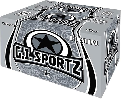 Gi Sportz 1estrella recreativo paintballs 2000vueltas pintura bolas