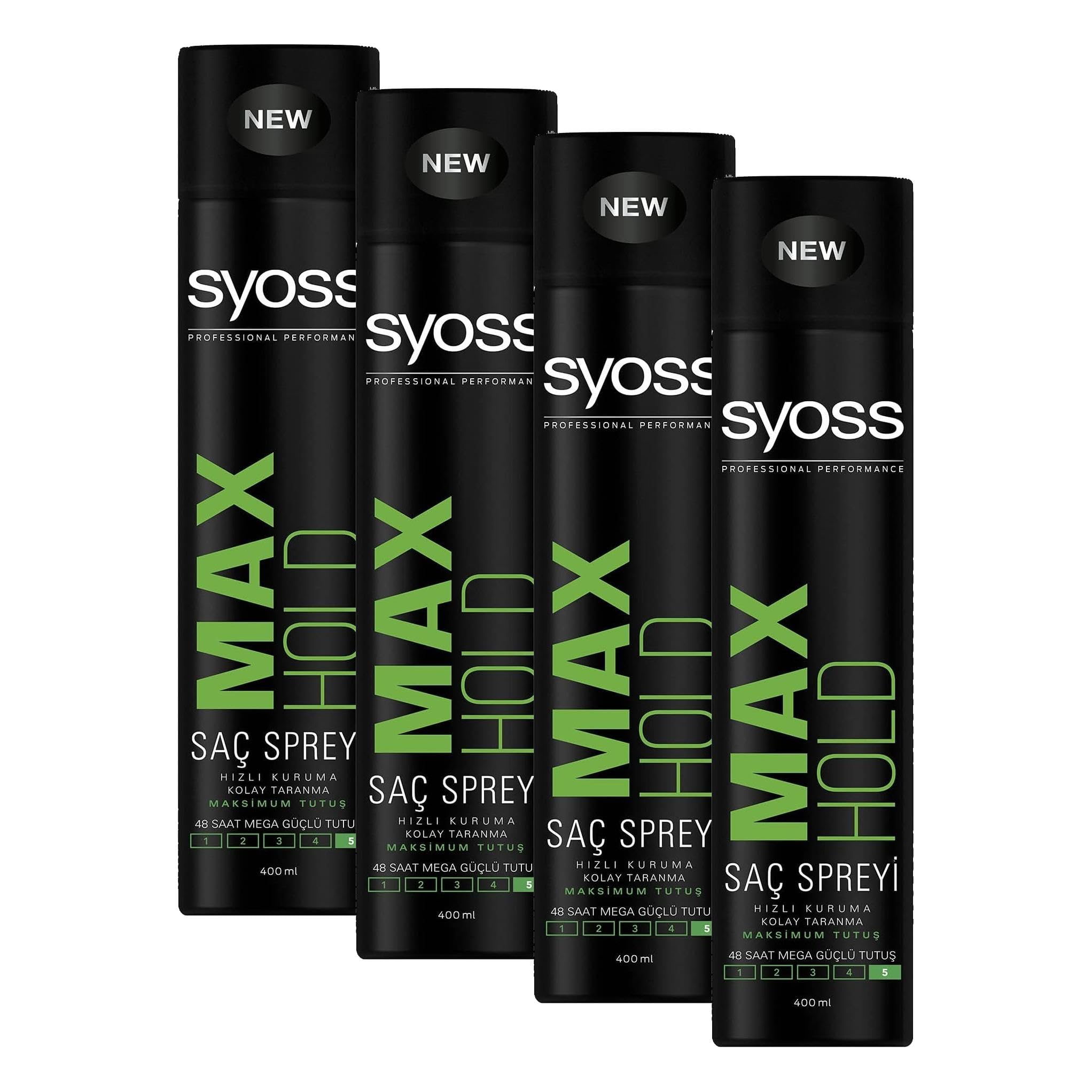 Syoss Styling Syoss Maksimum Tutuş Sprey, 400 Ml (4 paketi)