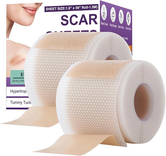 2PCS Silicone Scar Tape Strips – Versatile Medical Grade Healing Solution