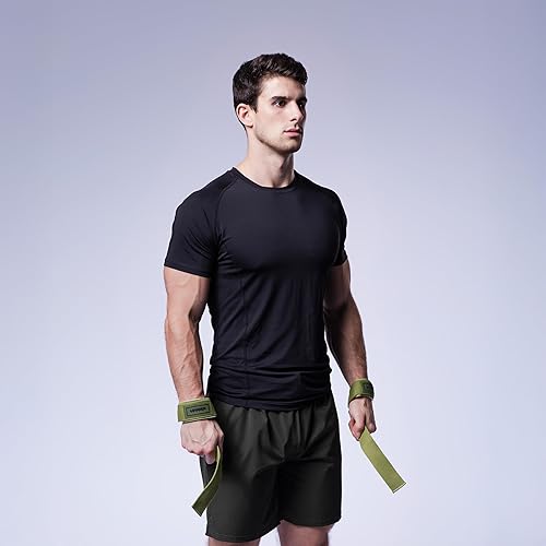 Miniatura 5 de UPPPER Correas de levantamiento de pesas con neopreno acolchado para peso muerto, entrenamiento de fuerza, entrenamientos de gimnasio, correas de