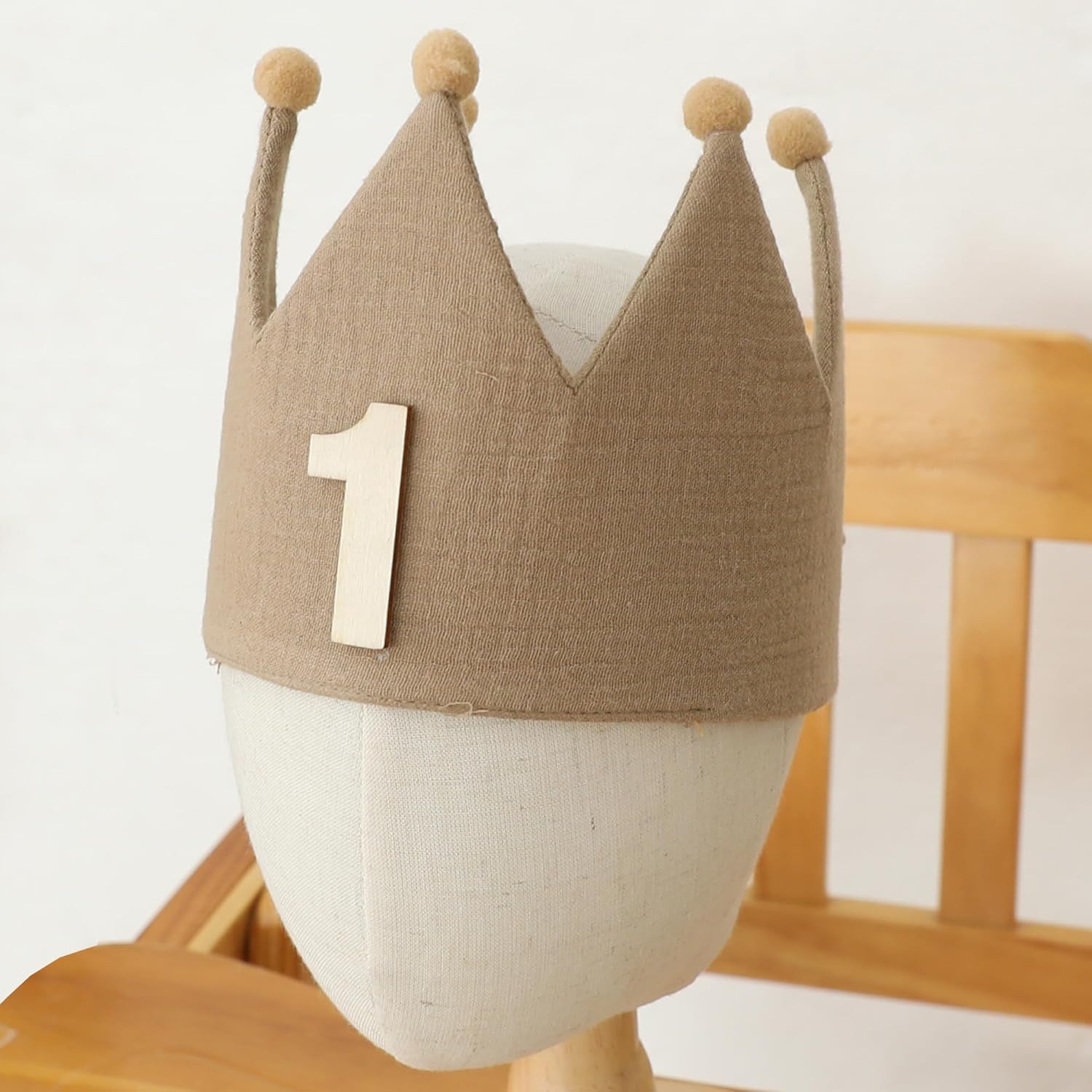 Handmade Crown Hat 1st Birthday for Baby Boy Girl 1-3 Years Birthday Party Decoration Headband - Image 7