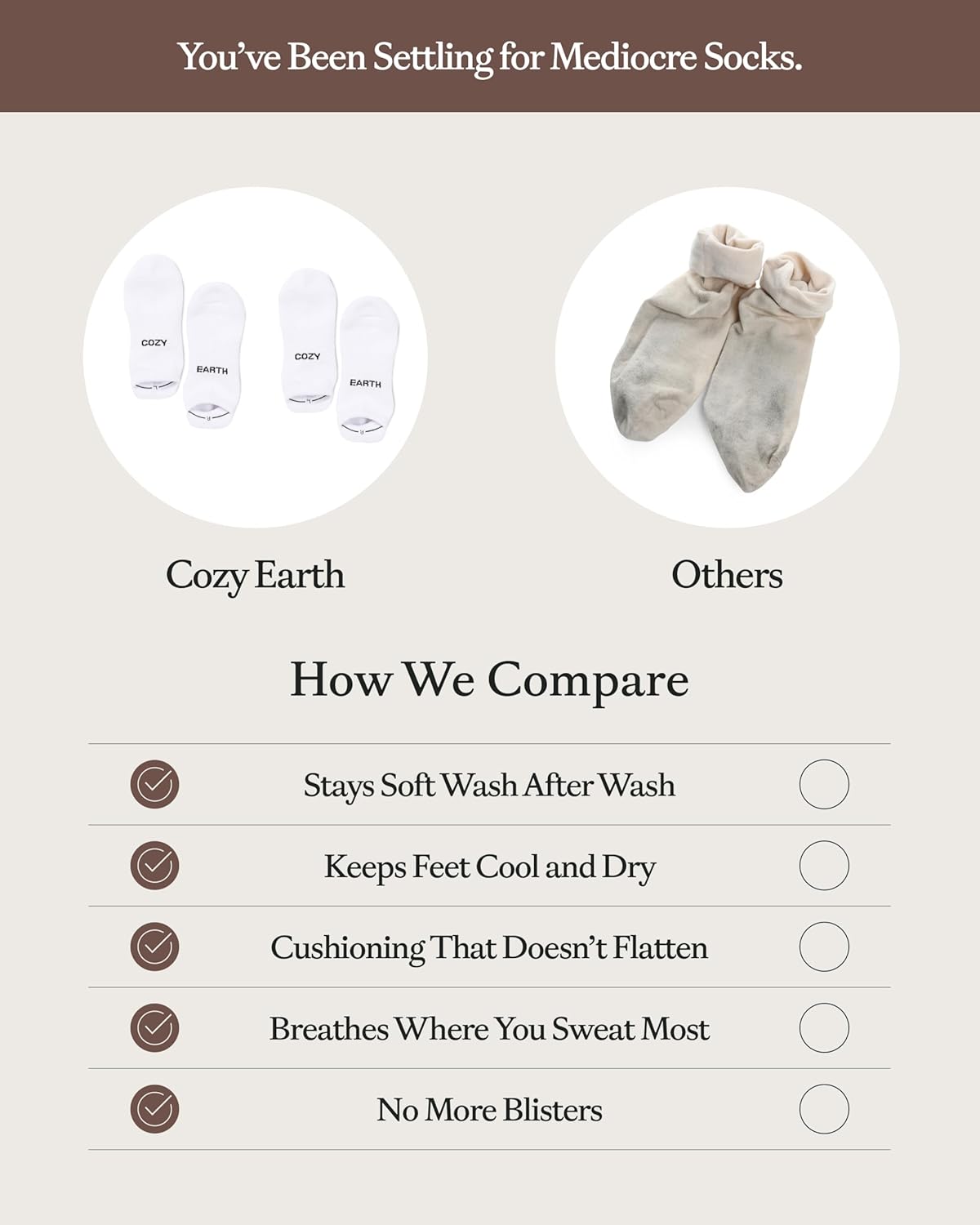 Cozy Earth Essential Ankle Socks for Women and Men – Soft 70% Mercerized Cotton Socks 4 Pack Set – Heel & Arch Support - Image 5