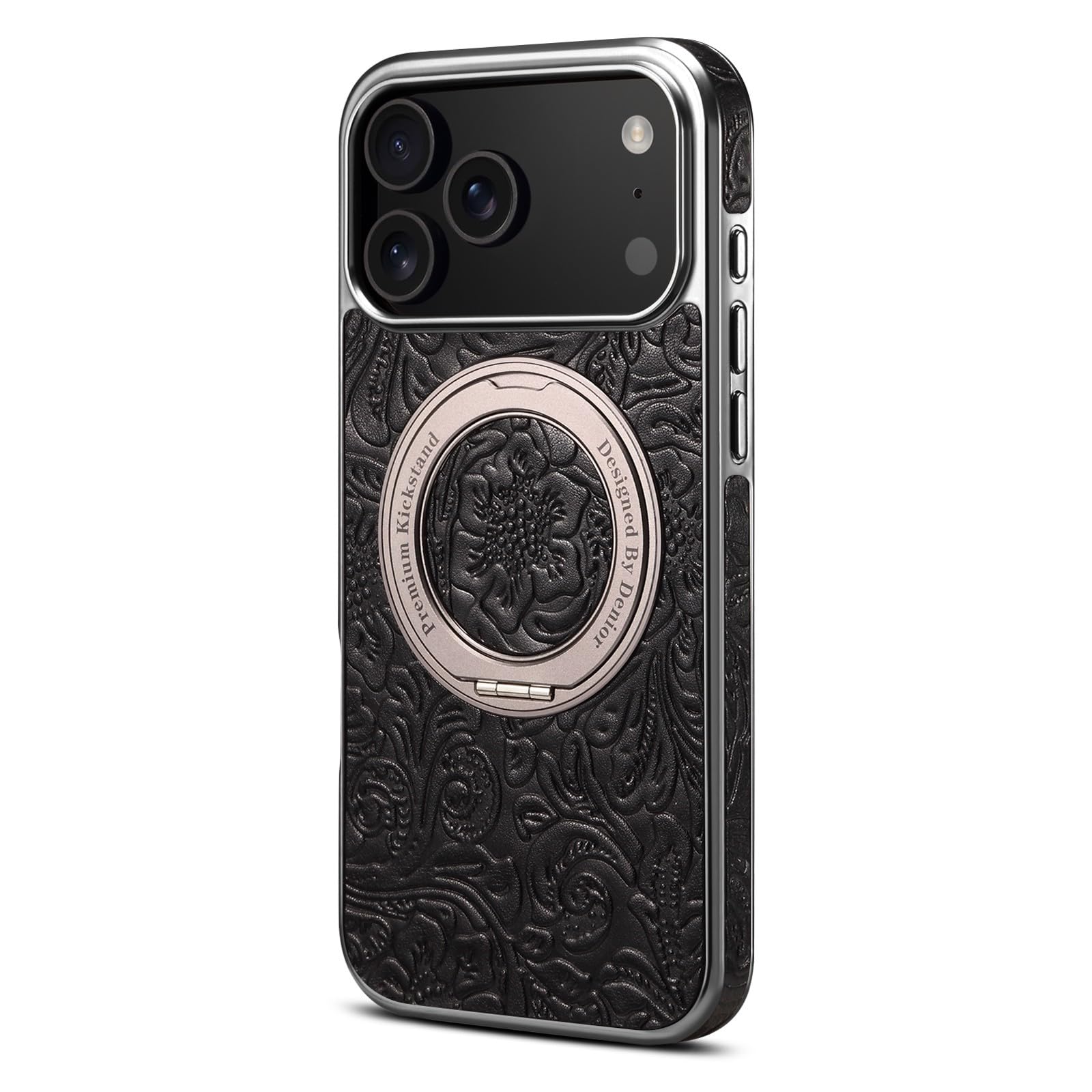 Coque rigide iPhone 16 Pro Max cuir véritable plaqué de luxe - 6