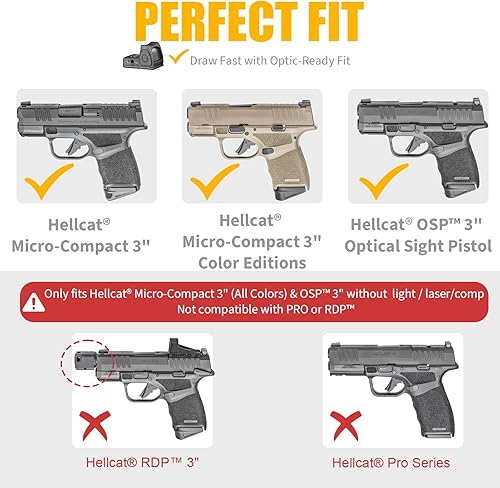 Miniatura 8 de OWB Funda Kydex compatible con Glock 1719, Glock 4343X, SD9 VE, M&P 9 M2.0 Compacto y tamaño completo, SCCY CPX-1 CPX-2, Hellcat, Taurus G3CG2C, M&P