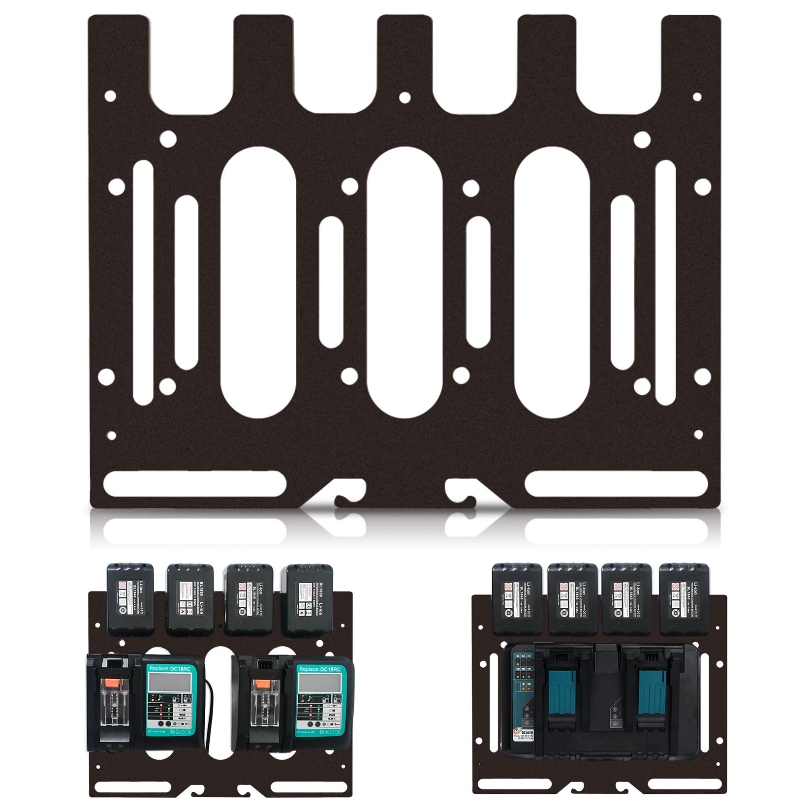Idota Support mural pour batteries Makita 18 V 14,4 V pour chargeur Makita et perceuse-visseuse sans fil