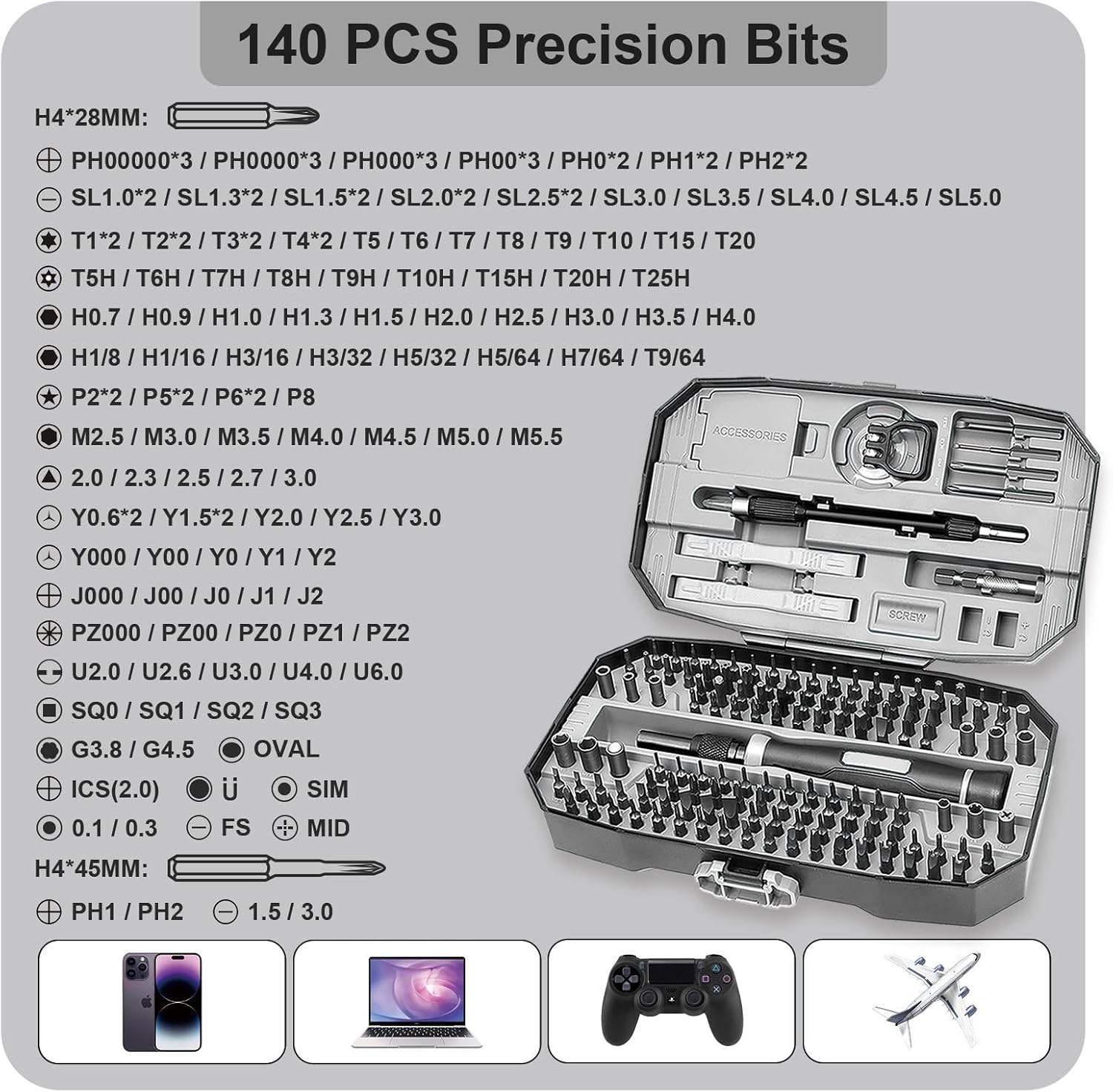 Precision Screwdriver Set 152 in 1 Small Screwdriver Set with Torx, Tool Gifts Electronic Repair Tool Kit for Toy, Laptop, Smartphones, Computers, Game Controller, RC, Computer Repair Kit