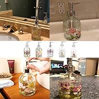 Vista 6 de Topadorn 17oz Glass Soap Dispenser with Plastic Pump for Kitchen and Bathroom, Refillable Clear Bottle for Dish Soap & Hand Soap