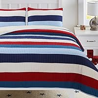 Vista 24 de Cozy Line Home Fashions Blue Sports Baseball Basketball Soccer Ball - Juego de colcha para niños y niños (deporte, individual, 2 piezas)