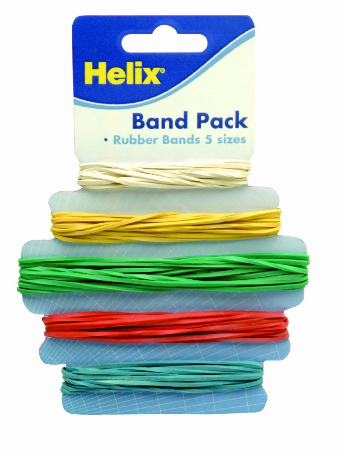 Helix Rubber Bands (Pack of 75 in Assorted Sizes)