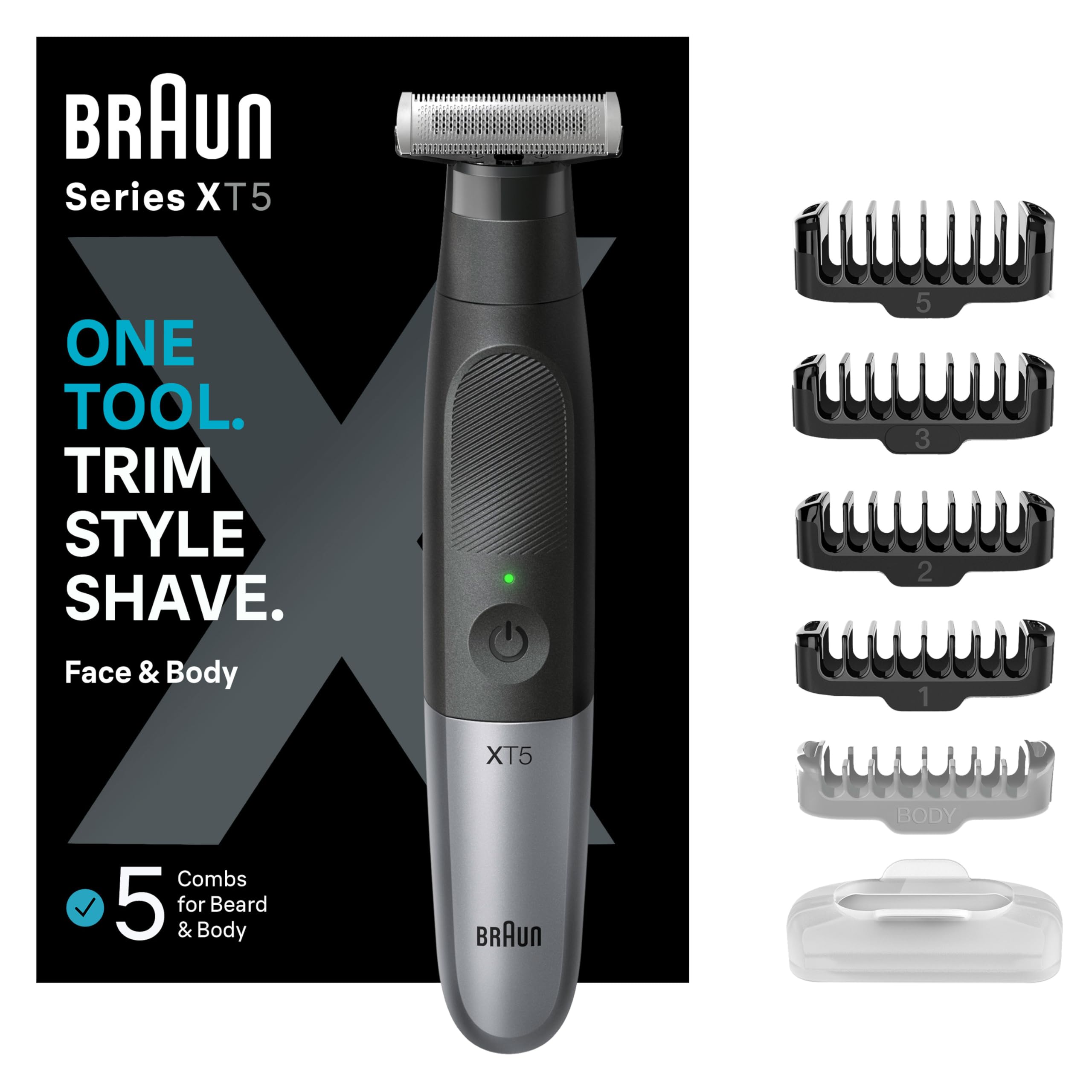 Braun Series X XT5100 Beard Trimmer & Body Shaver for Men