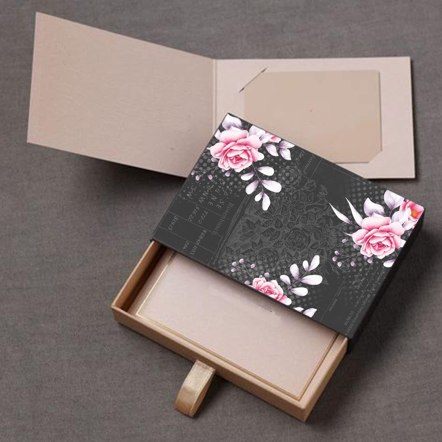 CrafTreat Dark Florals Flower Decoupage Paper – A4 (8.3 x 11.7 Inch), 8 Sheets – Decorative Floral Craft Paper for Furniture & DIY Projects