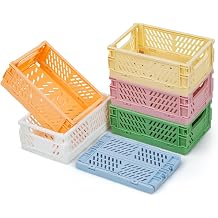 iHomara 6 x Foldable Storage Baskets 15 x 9.8 x 5.7 cm Folding Box