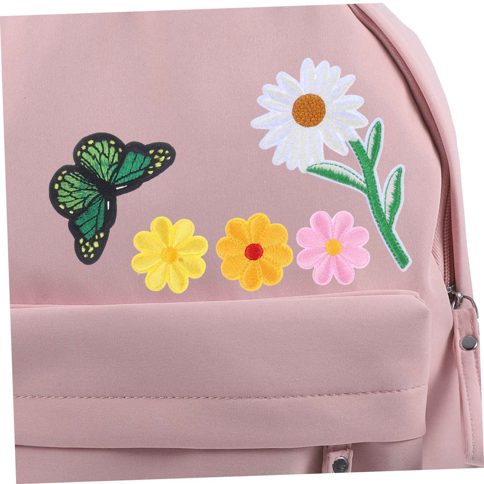 EXCEART 195 Stk Gestickter Stoffaufnäher Blumenbeete Für Kinder Dekorative Patches Abzeichen Annähen Frühlingsblumenbeete Gestickte Blumenflecken Patch-jeans Jahrgang Polyester Kombination