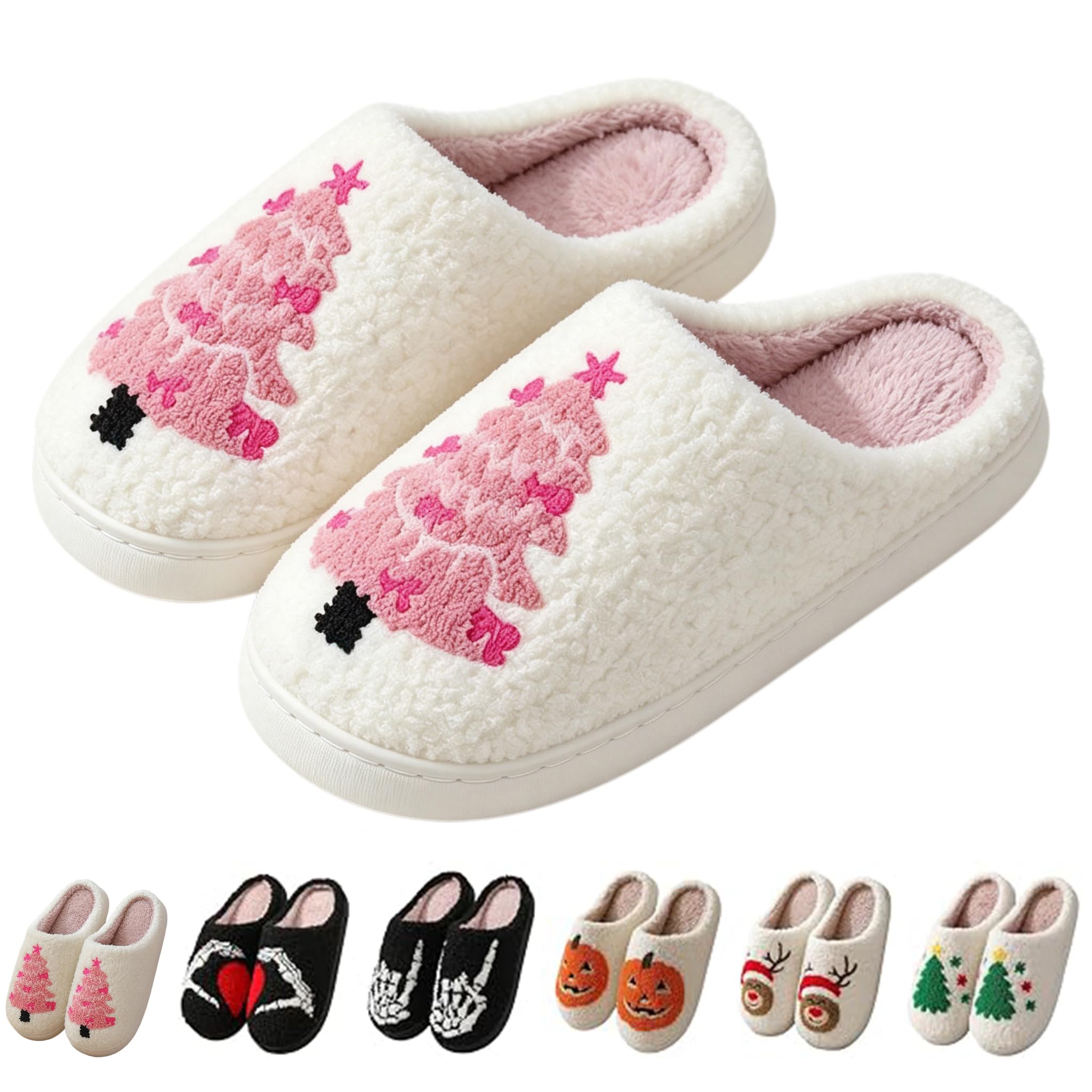 Comfy Elastic Slippers for Women Men,Memory Foam Soft Plush House Slippers