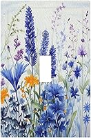 Vista 27 de Cubiertas de salida iridiscentes abstractas coloridas nubes dúplex de 1 cuadrilla, placa de cubierta de interruptor de luz arco iris, placas