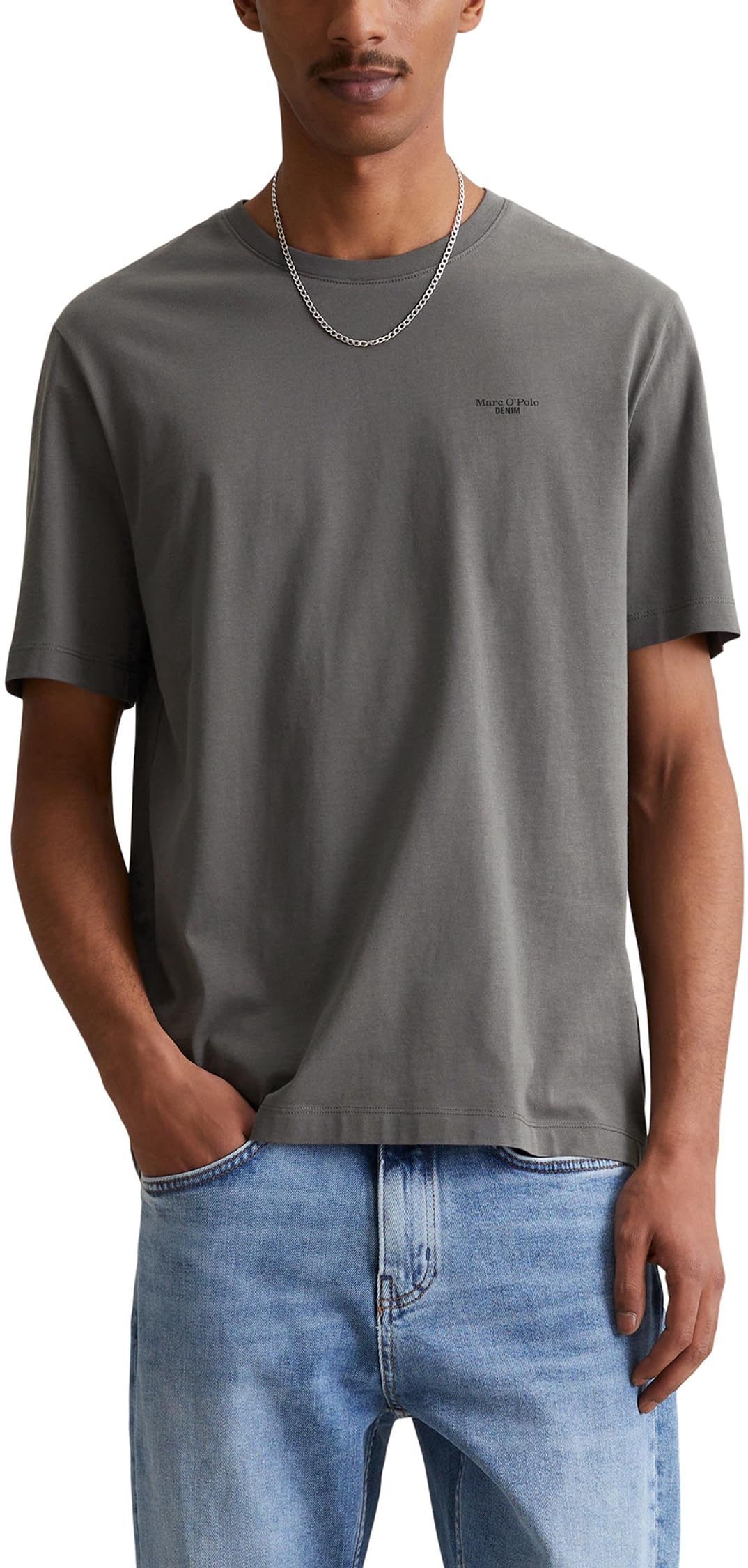 Marc OߴPolo Denim Men's Regular Fit Organic Cotton T-shirt, Grey (Grau), S