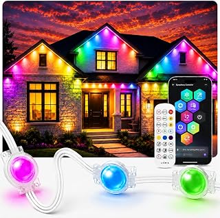 Permanent Outdoor Lights for House, RGB+IC 400FT Christmas Cuttable Lights