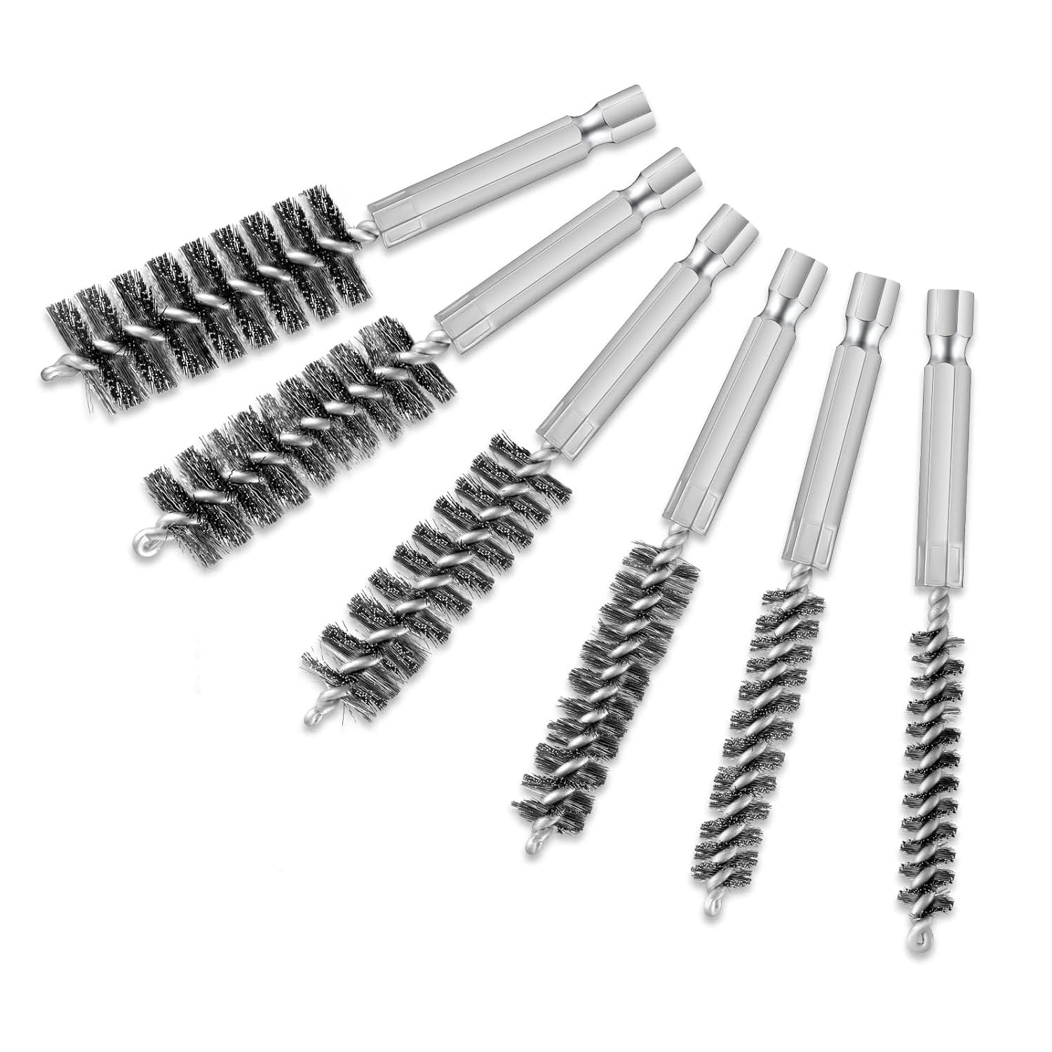 Serplex® 6 Pieces Bore Brush Brass Chamber Cleaning Brush Set, Twisted Drill Cleaning Wire Brush with Handle 1/4 Inch Hex Shank for Power Drill Impact Driver, 4 Inch Long, 6 Sizes (8-19mm) (B0D83DSBRF) Amazon Price History, Amazon Price Tracker
