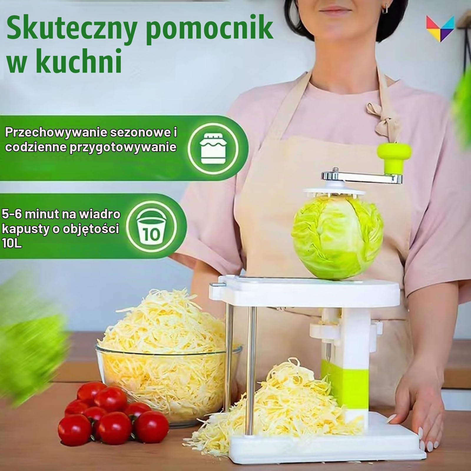 Elektryczna szatkownica do kapusty z 3 ostrzami ze stali nierdzewnej, wydajna siekaczka do warzyw do kuchni i restauracji