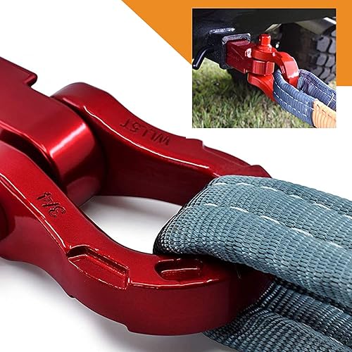 Miniatura 5 de GearAmerica - Grilletes Ultra de aleación de aluminio  30,000 libras MBS, 10,000 libras WLL  Conecta de forma segura una correa de remolque, cuerda