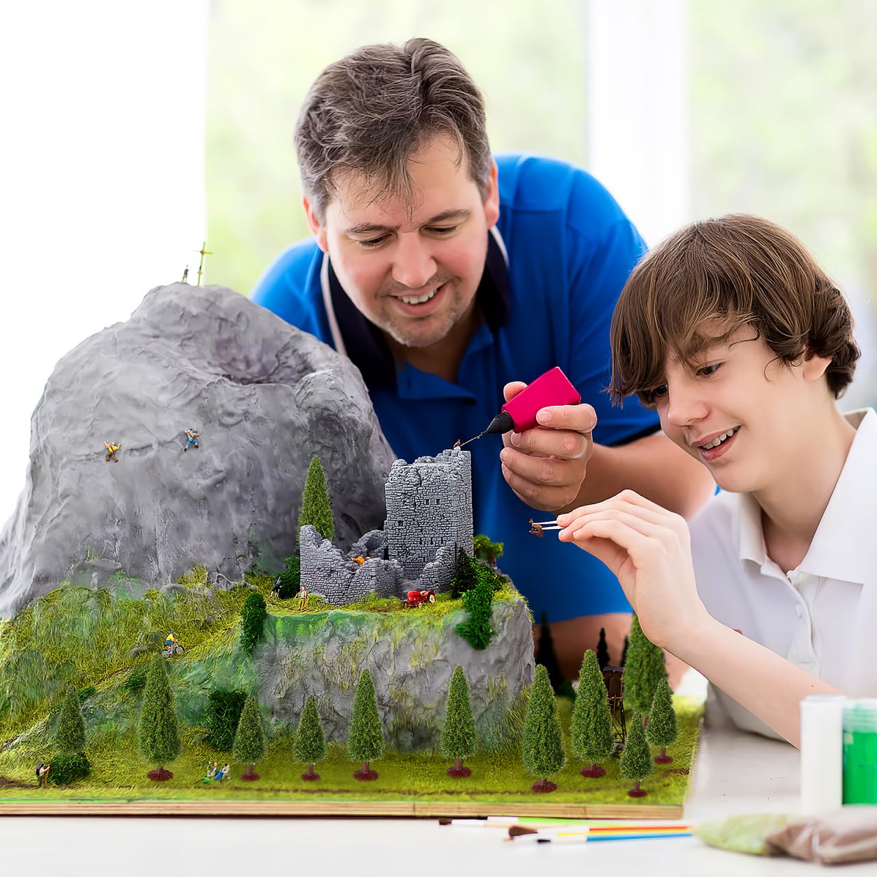 Healifty Lot de 15 arbres d'architecture miniatures verts pour modélisme ferroviaire