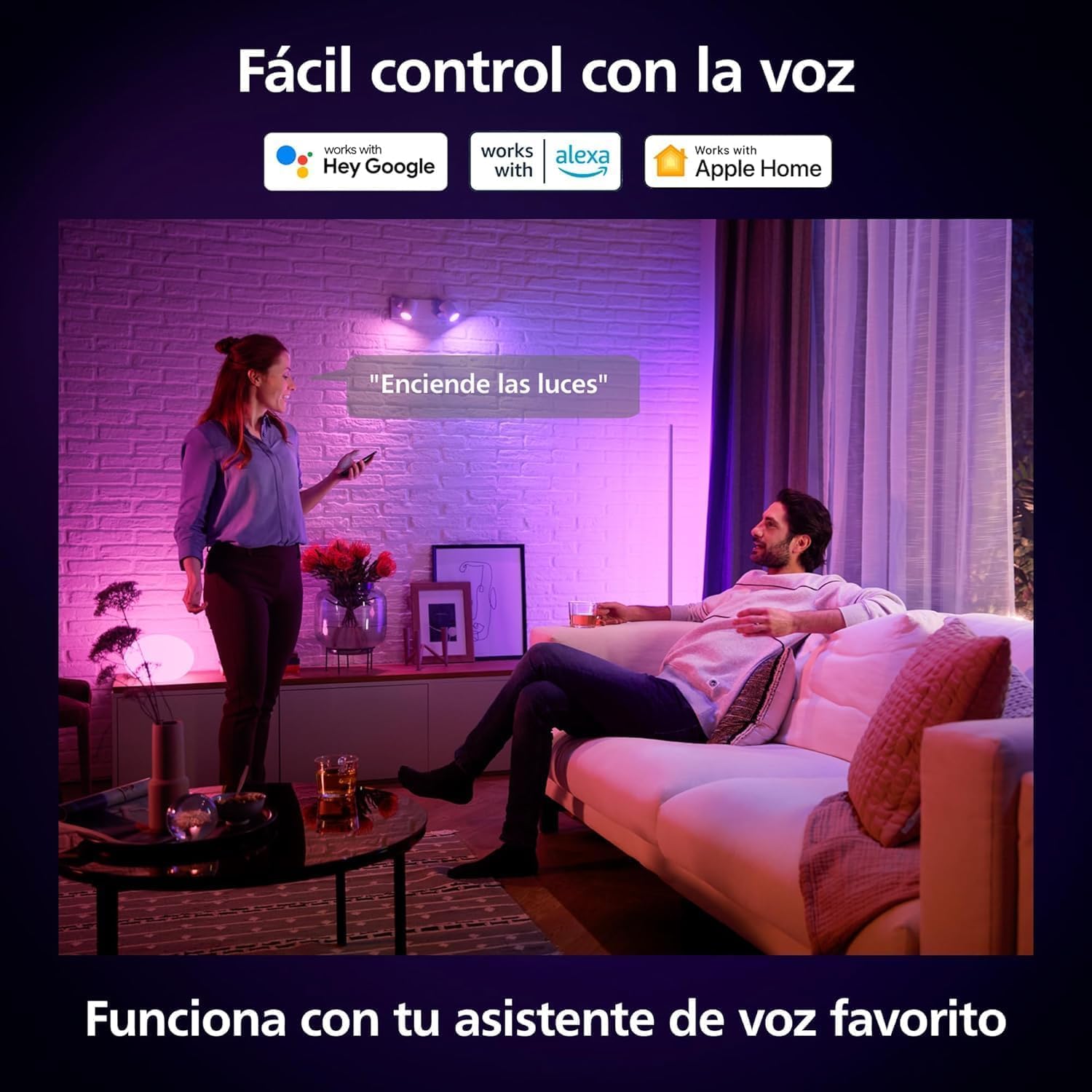 Philips Hue Kit Inicio Pro: Hue Bridge Pro + Smart button + 3 focos led inteligentes E27, Luz Blanca y Colores, funciona con Matter, Apple Home, Amazon Alexa, Google Assistant, Samsung SmartThings