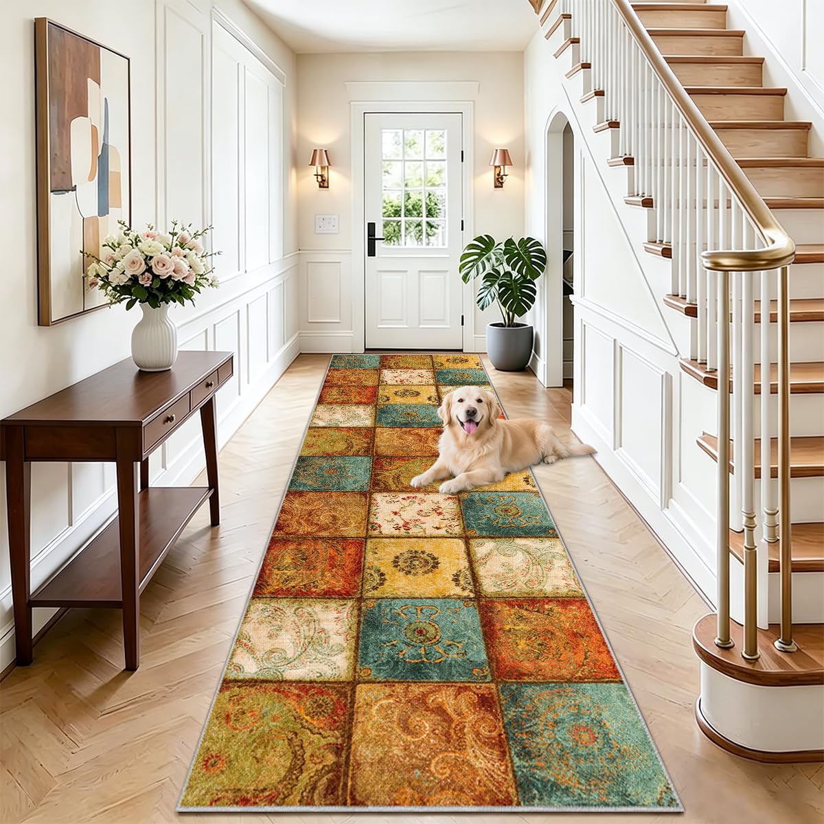 AYHSMNOU Extra Long Hallway Runner Hall Runner Non Slip Machine Washable 70 x 200cm Narrow Rugs Heavy Duty Entrance Mat Kitchen Runner Rug Long Door Mat — image 1