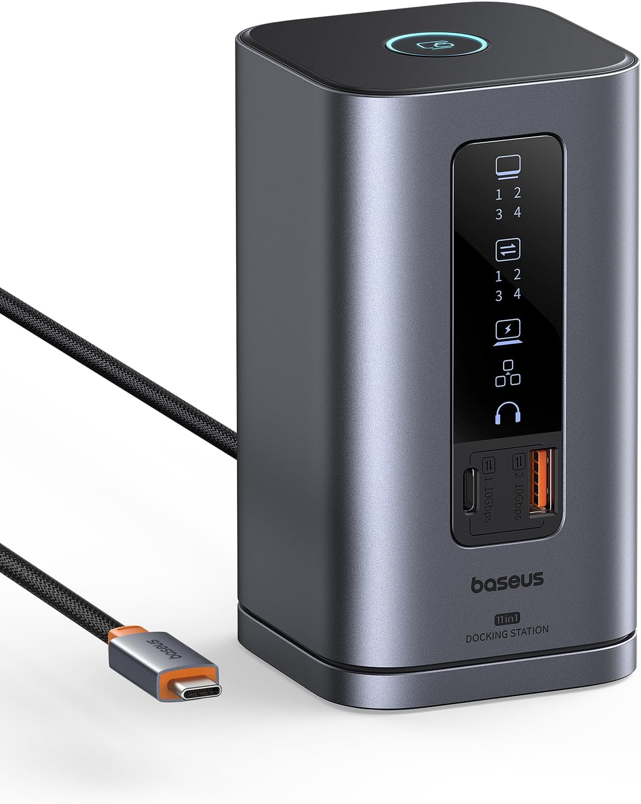 Spacemate Docking Station, 11-in-1 USB-C Dock for Windows Laptop, Triple Display with 4K HDMI & DP, 10Gbps USB-C & USB-A, Ethernet, Audio, 100W PD Charging for Dell HP Lenovo Acer and More