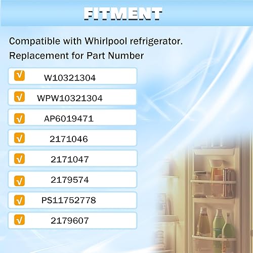 Miniatura 20 de HECASA W10321304 WPW10321304 AP6019471 1 PC Refrigerator Door Shelf Compatible with Whirlpool Refrigerator 2171046 2171047 2179574 PS11752778