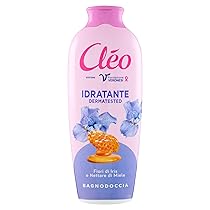Cléo- Bagnoschiuma Idratante Fiori di Iris e Nettare di Miele, Bagno Schiuma Profumato Elasticizzante Riequilibrante Detergente Delicato per Pelle Morbida, Bagnodoccia Dermatologicamente Testato 750ml