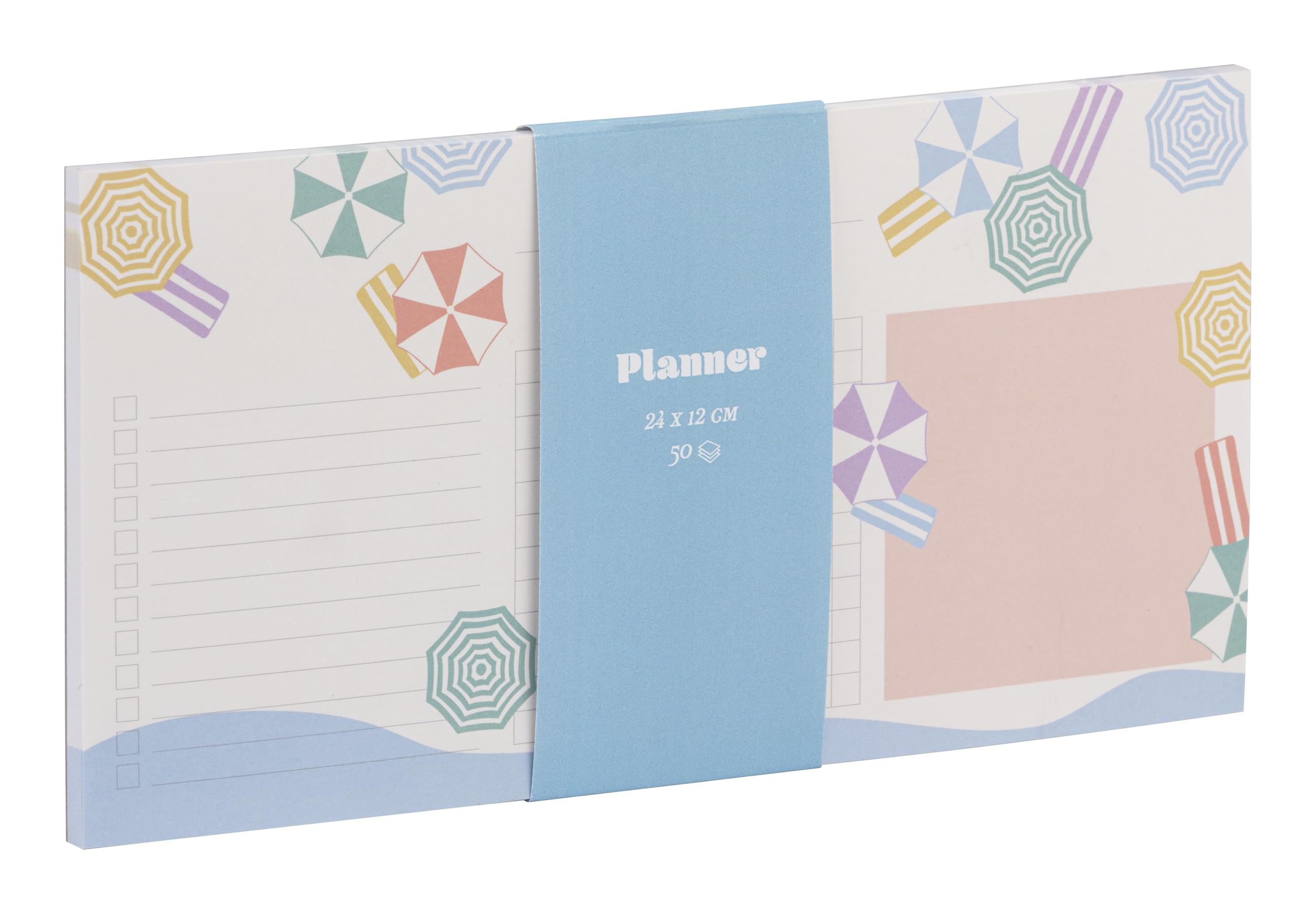 Clairefontaine - 116272C - Mini Planner 24x12cm 50 Detachable Sheets - Bright Colours - White Paper 90g - Organisation Planning Memo - Dolce Amore Collection